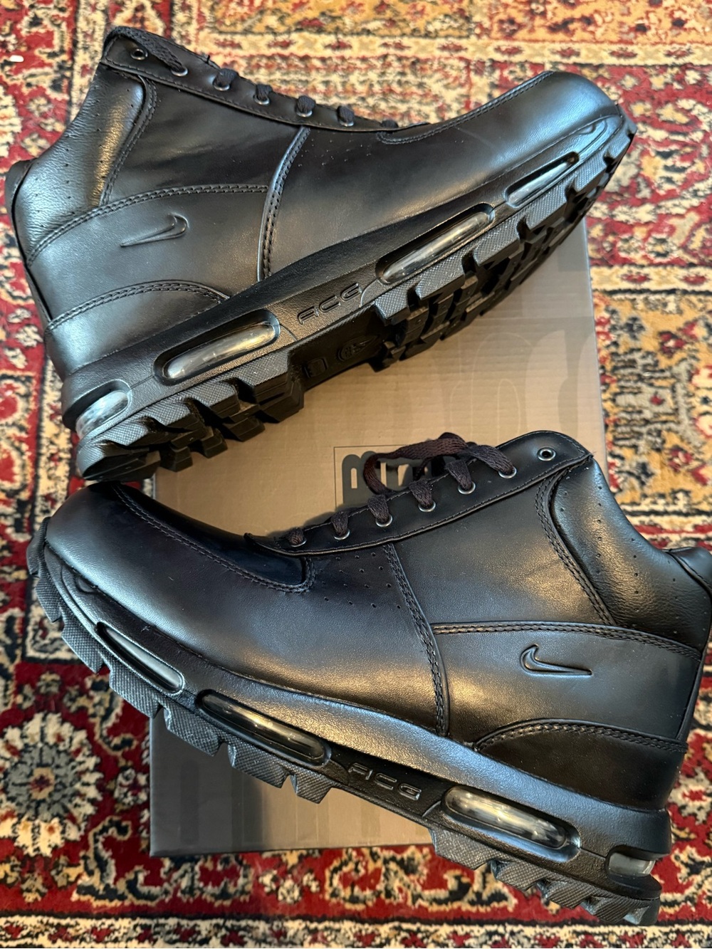 Nike Air Max Goadme Black - Leather Air-Cushion Boots